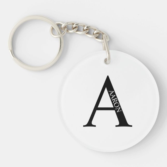 Personlig monogram och namnnyckelring (Framsidan)