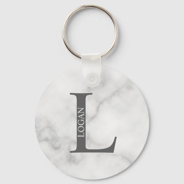 Personlig monogram och namnnyckelring nyckelring (Framsida)