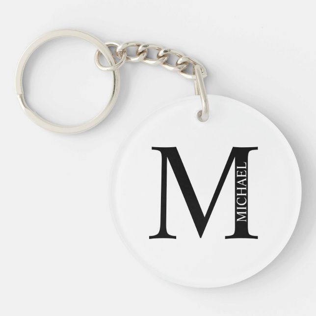 Personlig Monogram och nyckelkedjan Namn (Framsidan)