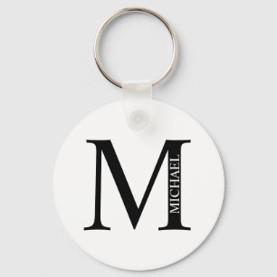 Personlig Monogram och nyckelkedjan Namn Nyckelring