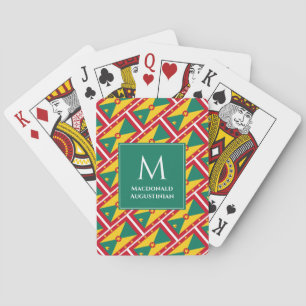 Personlig Monogram Patriotic GRENADA FLAGGA Casinokort