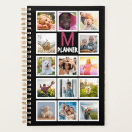 Personlig Monogram Photo Collage Planner - Desi