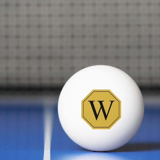 Personlig Monogram Ping Pong Boll Design (Netto)