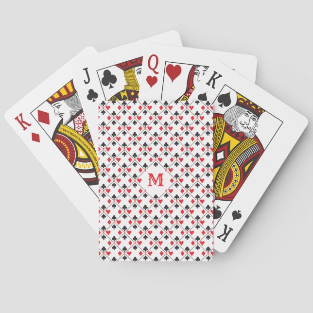 Personlig Monogram Poker-spelkort Kostym Casinokort (Baksidan)
