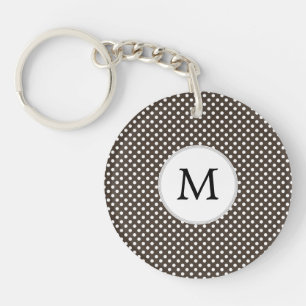 Personlig Monogram Polka dots Mönster i Brown