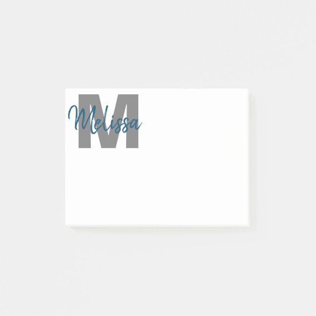 Personlig monogram post-it block (Framsida)