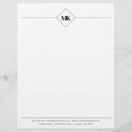 Personlig Monogram Professionell Letterhead Brevhuvud