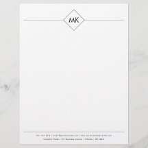 Personlig Monogram Professionell Modern