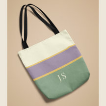 Personlig Monogram Randig Elegant Handväskor