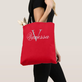 Personlig Monogram Red Tygkasse