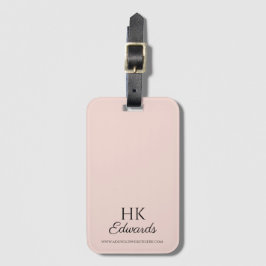 Personlig Monogram Rosa Bagage Bagagebricka
