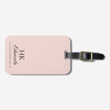 Personlig Monogram Rosa Bagage