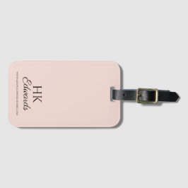 Personlig Monogram Rosa Bagage Bagagebricka