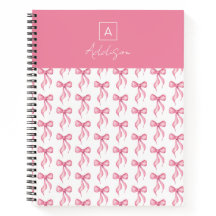 Personlig Monogram Rosa Bow Mönster