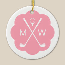 Personlig Monogram Rosa Golf