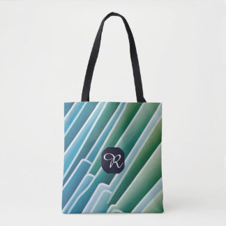 Personlig Monogram Shoulder Tote - Abstrakt Tygkasse