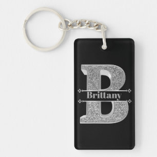 Personlig Monogram Silver - början B Ditt namn