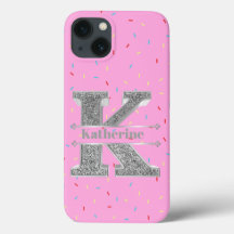 Personlig Monogram Silver - första k Ditt namn