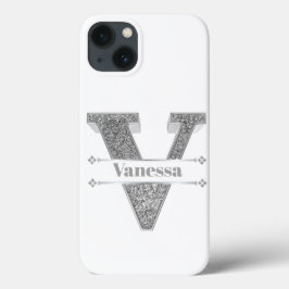 Personlig Monogram Silver - första sidan av ditt n