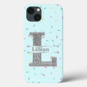 Personlig Monogram Silver Initial L Ditt namn