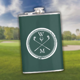 Personlig monogram smaragdgrön golf  fickplunta