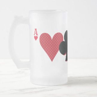 Personlig Monogram spelkort Bridge och Poker Frostat Ölglas