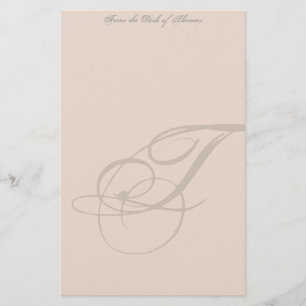 Personlig Monogram Stationery Brevpapper