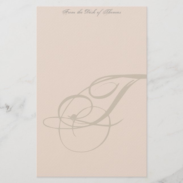 Personlig Monogram Stationery Brevpapper (Framsida)