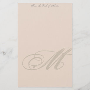Personlig Monogram Stationery Brevpapper