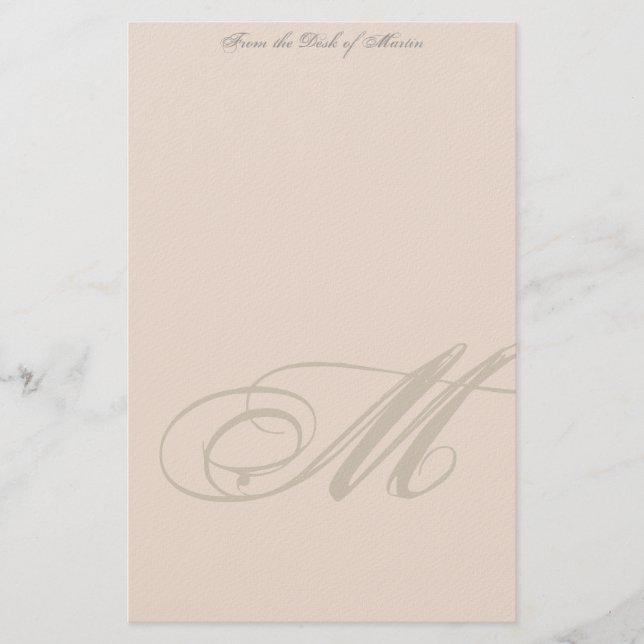Personlig Monogram Stationery Brevpapper (Framsida)