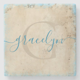Personlig Monogram Stone Underlägg