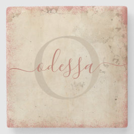 Personlig Monogram Stone Underlägg