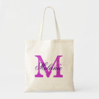 Personlig monogram till påse | Orchid lila