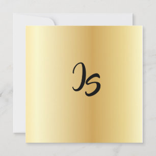 Personlig Monogram Trendig Guld Mönster Succé Inbjudningar
