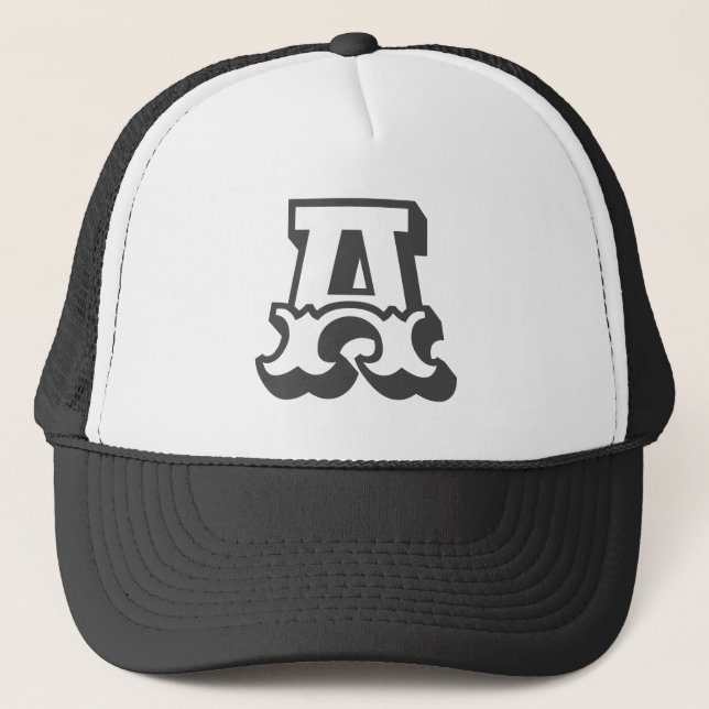 Personlig monogram Trucker-hatt  Keps (Framsida)