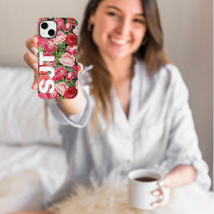 Personlig Monogram Vintage Ro Telefonväska