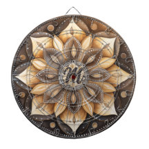 Personlig Monogram Watercolor Brown Mandala