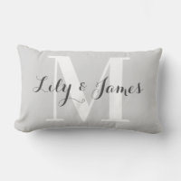Personlig Monogram White Grått Bröllop Keepsak