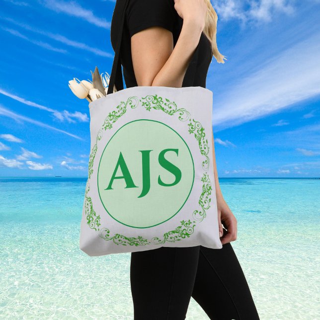 Personlig monogramdesign. tygkasse (Tote Bag with Monogram)