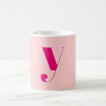 Personlig monograminitial i rosa och fuchsia