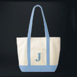 Personlig, monogramljus, BLUE   NATURAL TOT Tygkasse<br><div class="desc">Personlig Monogram LJUS BLUE   NATURTOT. Anpassningsbarna skapar din egen väska!</div>