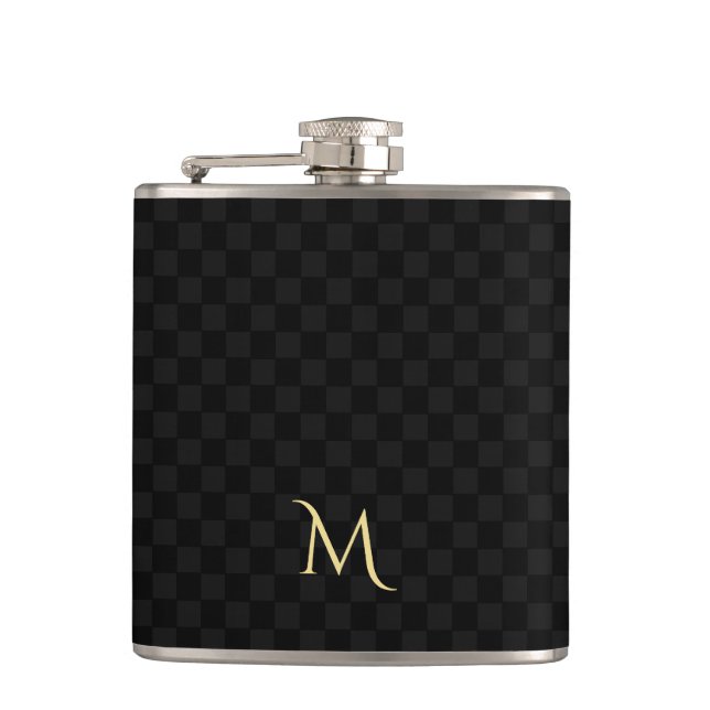 Personlig Monogrammad Elegant svart, genomskinlig Fickplunta (Framsidan)