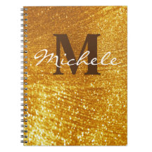 Personlig Monogrammad Guld Glittery - bärbar dator