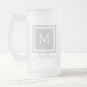 Personlig Monogrammat Frostat glasöl Mugg