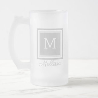 Personlig Monogrammat Frostat glasöl Mugg