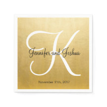 Personlig Monogrammed Anpassningsbar Guld Foil Brö