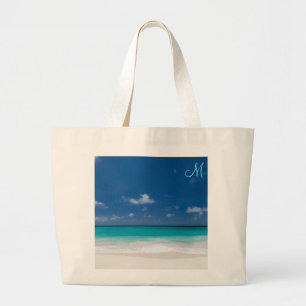 Personlig Monogrammed Beach Bags Jumbo Tygkasse