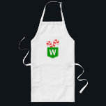 Personlig Monogrammed Candy cane i Pocket Chic Långt Förkläde<br><div class="desc">Personlig Monogrammed Candy cane i Pocket Chic Long Apron.</div>