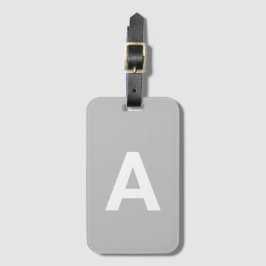 Personlig Monogrammed enkelt Modern Grått Bagagebricka