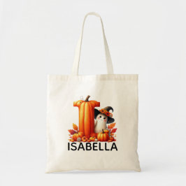 Personlig Monogrammed Halloween Tote Bag Tygkasse